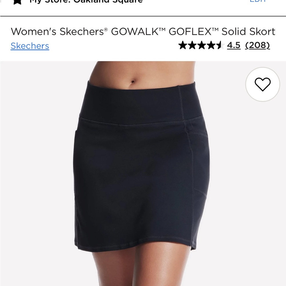 Skechers GOFLEX Black Skort